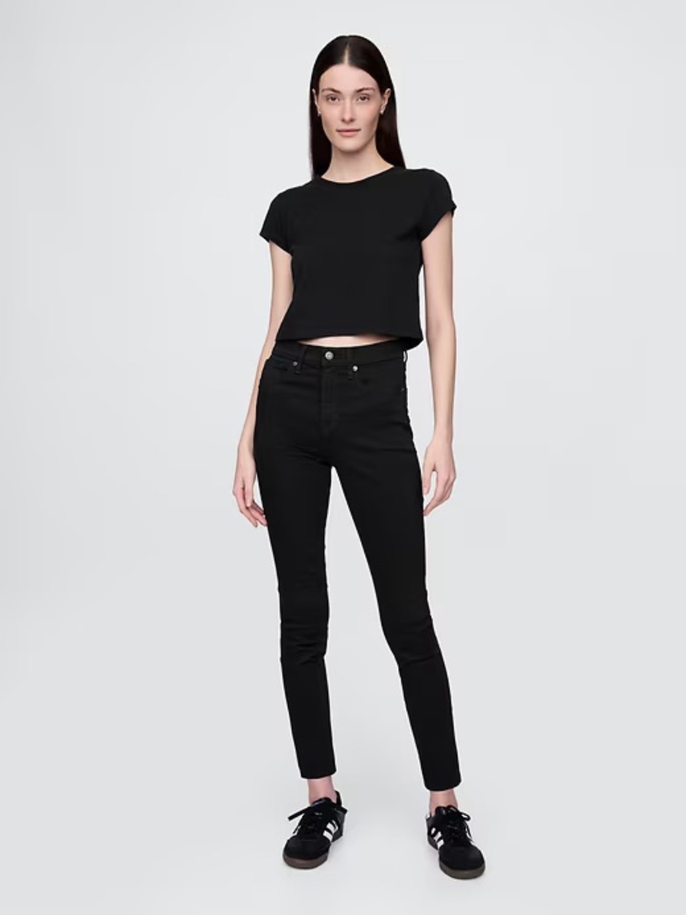 Black GAP High-Rise True Skinny Jeans - Women